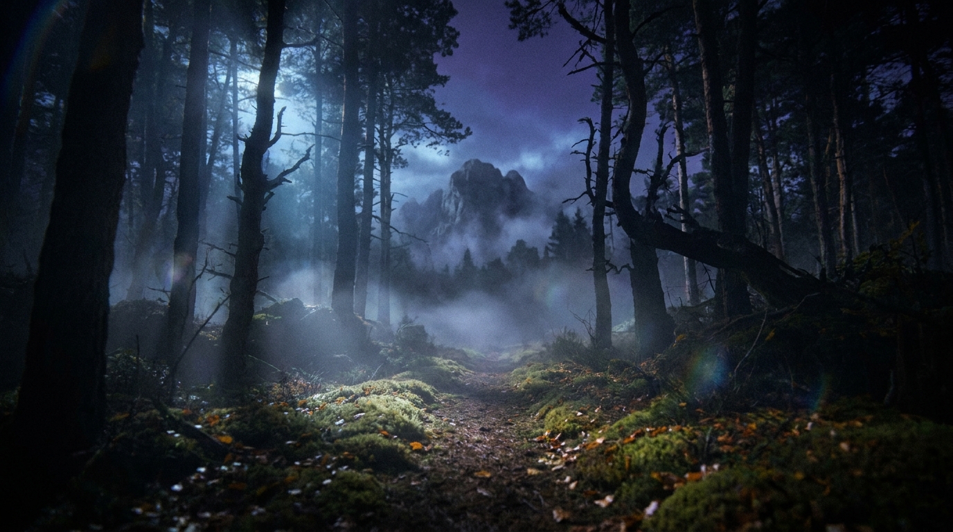 Location B — Misty Forest Path